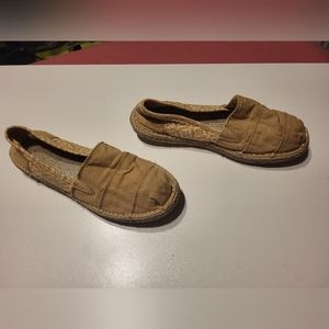 Faded Glory tan espadrille, flats, slip-on, loafer